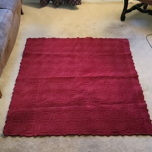 Maroon Quilted Coverlet